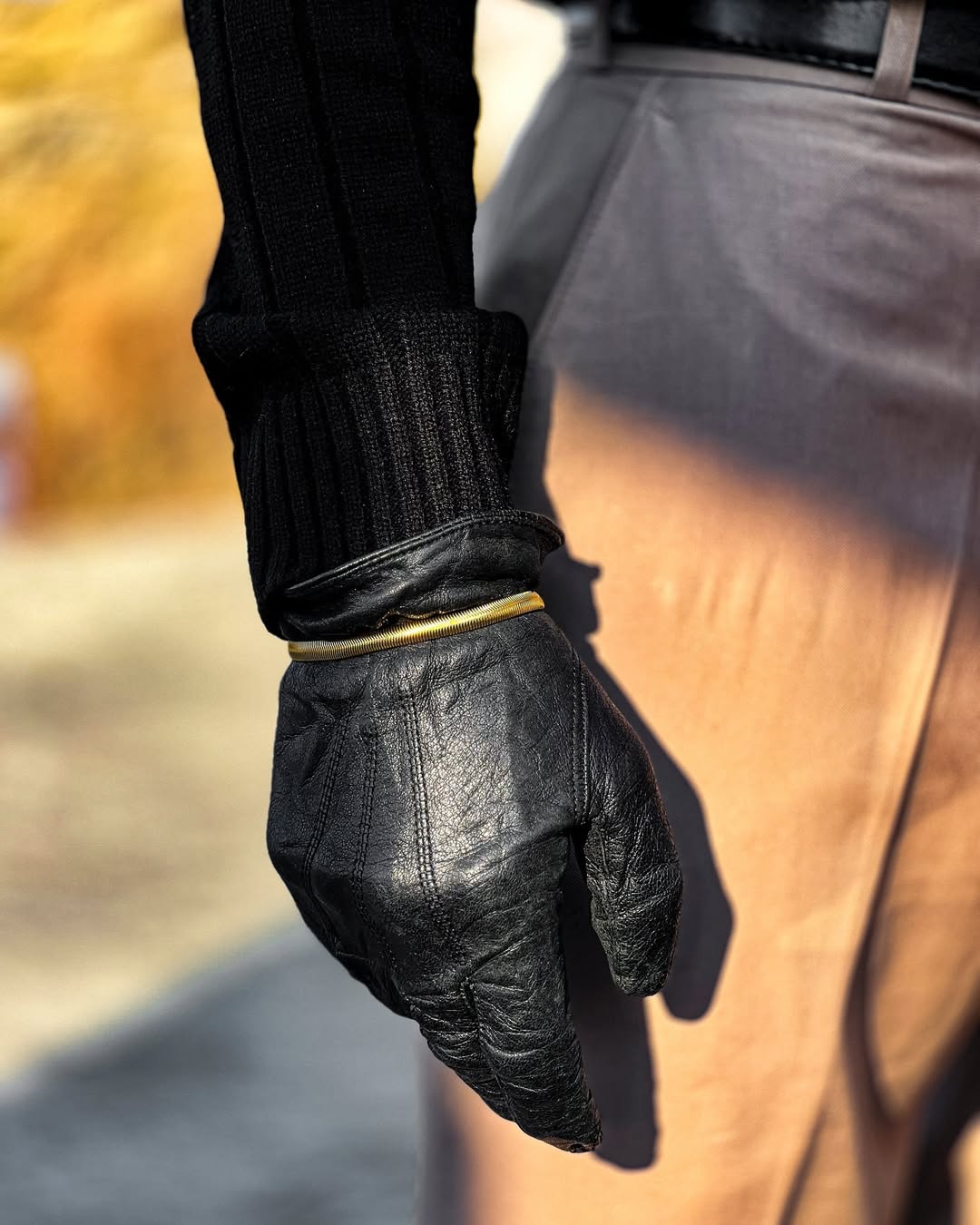 Timeless Black Ribbed Polo Sweater